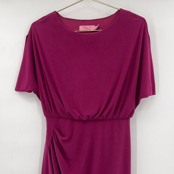 Eliza J Women's Sheath Fuchsia Ruched Side Mini Dress Size 6 - Picture 3 of 9